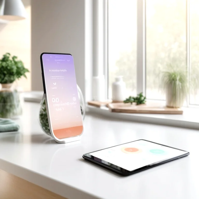 Intelligentes Fitnessgerät im Wohnzimmer